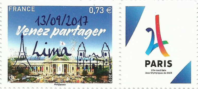 Exceptional Overprint On 10 000 Souvenir Sheets To Celebrate The   Paris 2024 Overprint 768x347 