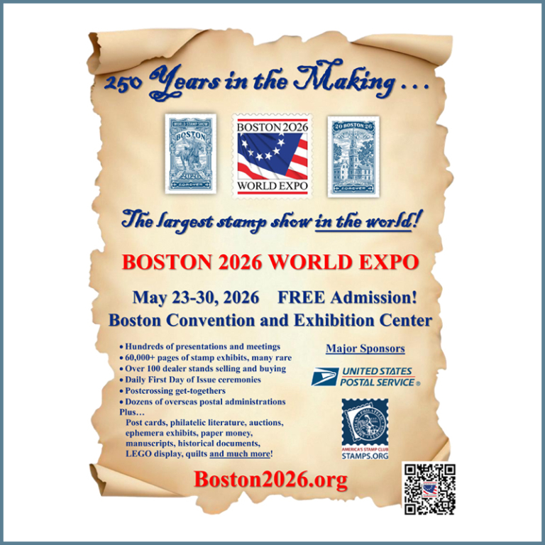 BOSTON 2026: “The largest stamp show in the world!” – FEPA News